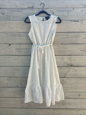Luv Los Angeles Feminine White Dress Summer Cottagecore Small